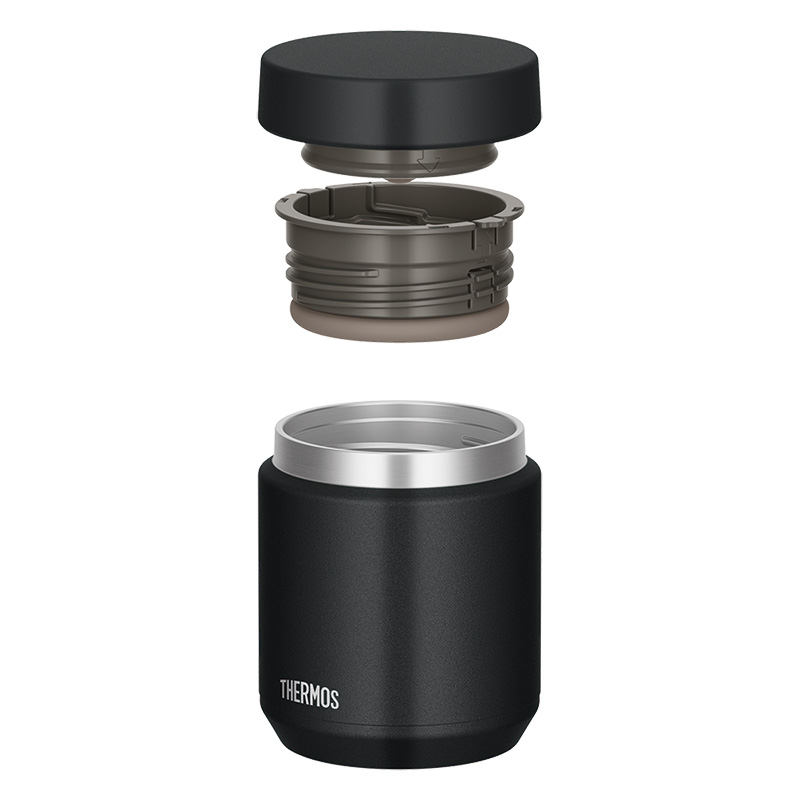 真空断熱スープジャー 300ml ブラック(BK) JED-300