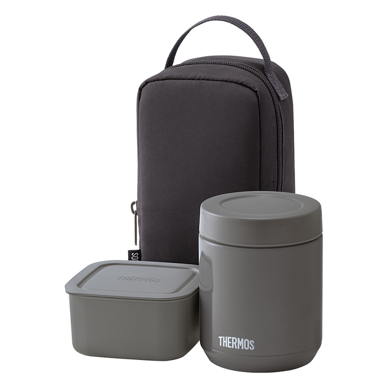真空断熱スープランチセット 400ml ダークグレー(DGY) JEE-800