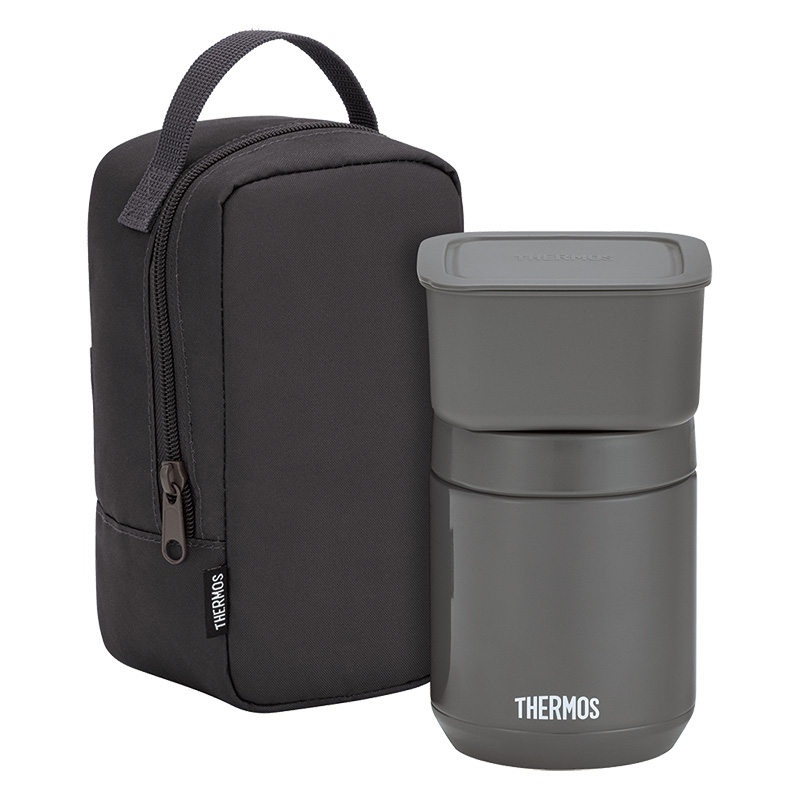 真空断熱スープランチセット 400ml ダークグレー(DGY) JEE-800