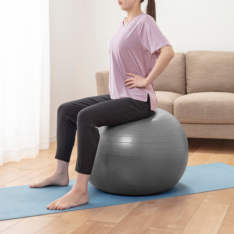 ノンバーストバランスボール 75cm グレー