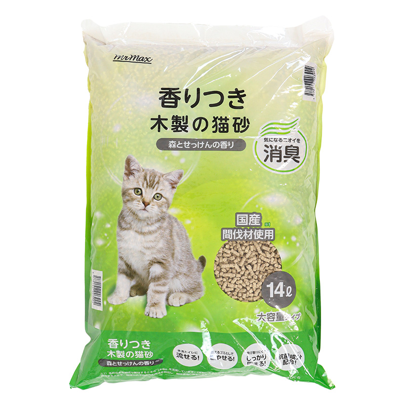香つき木製の猫砂14L