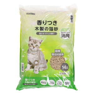 香つき木製の猫砂14L