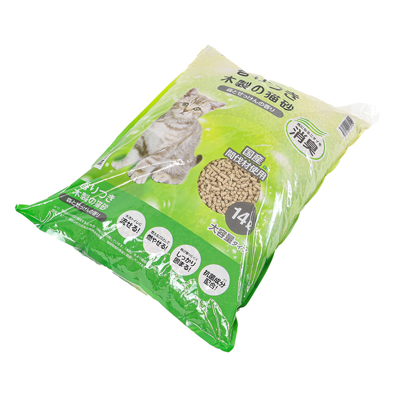 香つき木製の猫砂14L