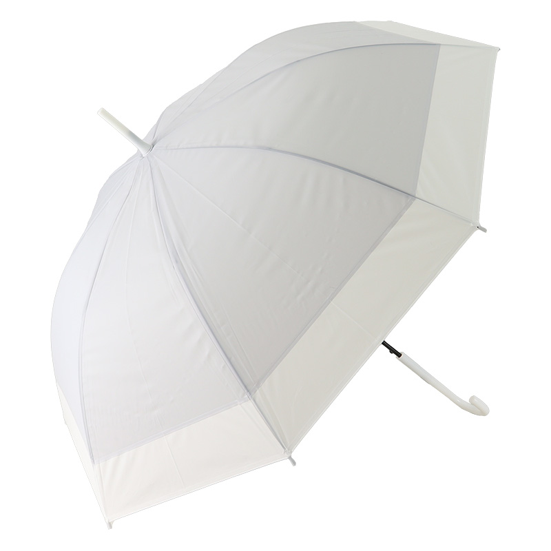 耐風ジャンプビニール傘 60cm ライトグレー