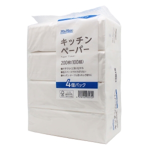 キッチンペーパー お徳用 100組×4個