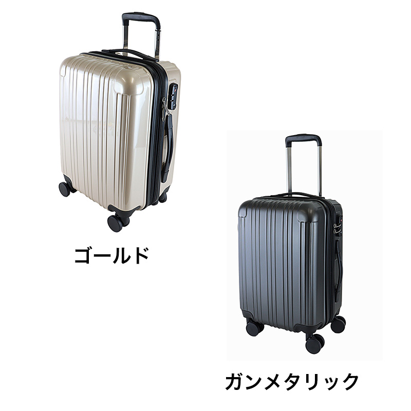【お取り寄せ商品】機内持込可 Wキャスター 拡張キャリーケース46 FAC24V-46