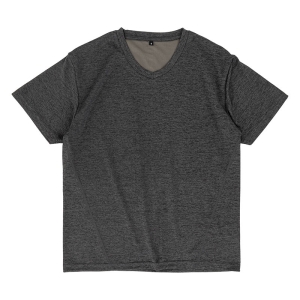 メンズ DRY メッシュTシャツ(Vネック)杢チャコール S