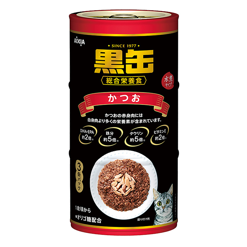 黒缶3P かつお 160g