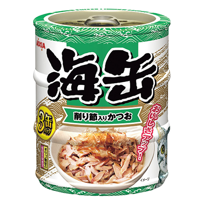 海缶ミニ3P 削り節入りかつお 180g(60g×3缶)