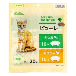 全猫種用かつお&鶏ささみピューレ 13g×20本