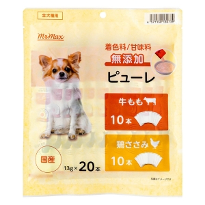 全犬種用鶏ささみ&牛ももピューレ 13g×20本