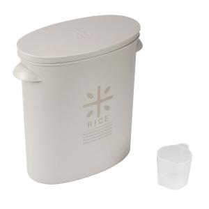 袋のまま保存できる米びつ 5kg用 ワームグレー