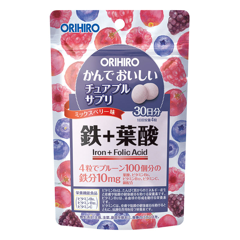 かんでおいしいチュアブルサプリ 鉄＋葉酸 120粒