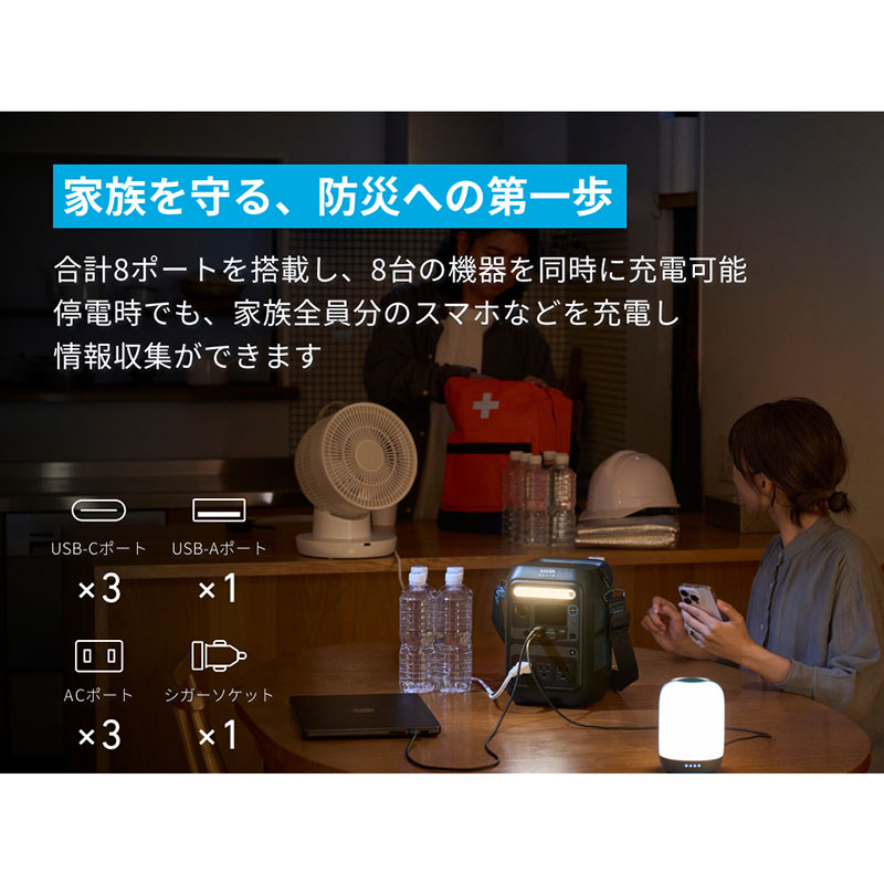 ポータブル電源 Solix C300 288Wh A1722511