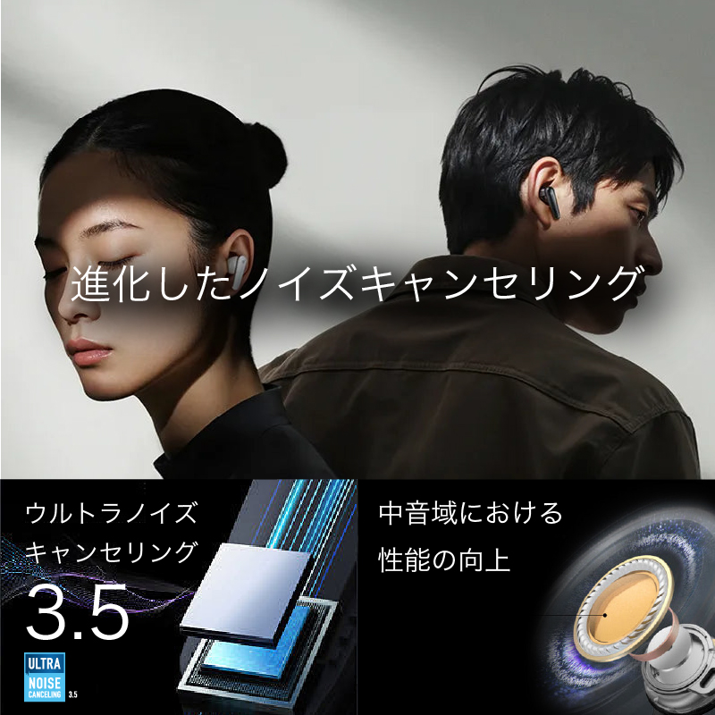 完全ワイヤレスイヤホン Soundcore Liberty5 ミッドナイトブラック A3957N11