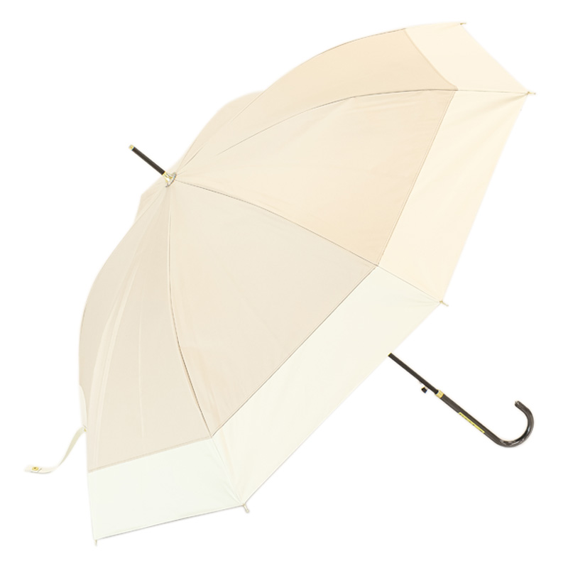 晴雨兼用バイカラー長傘 58cm ベージュ