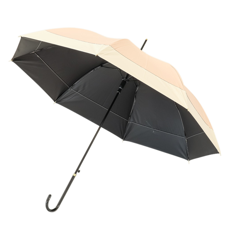 晴雨兼用バイカラー長傘 58cm ベージュ