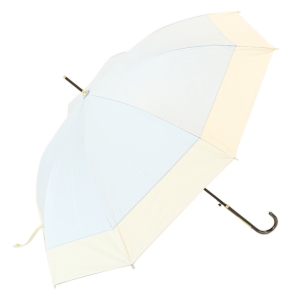 晴雨兼用バイカラー長傘 58cm サックス