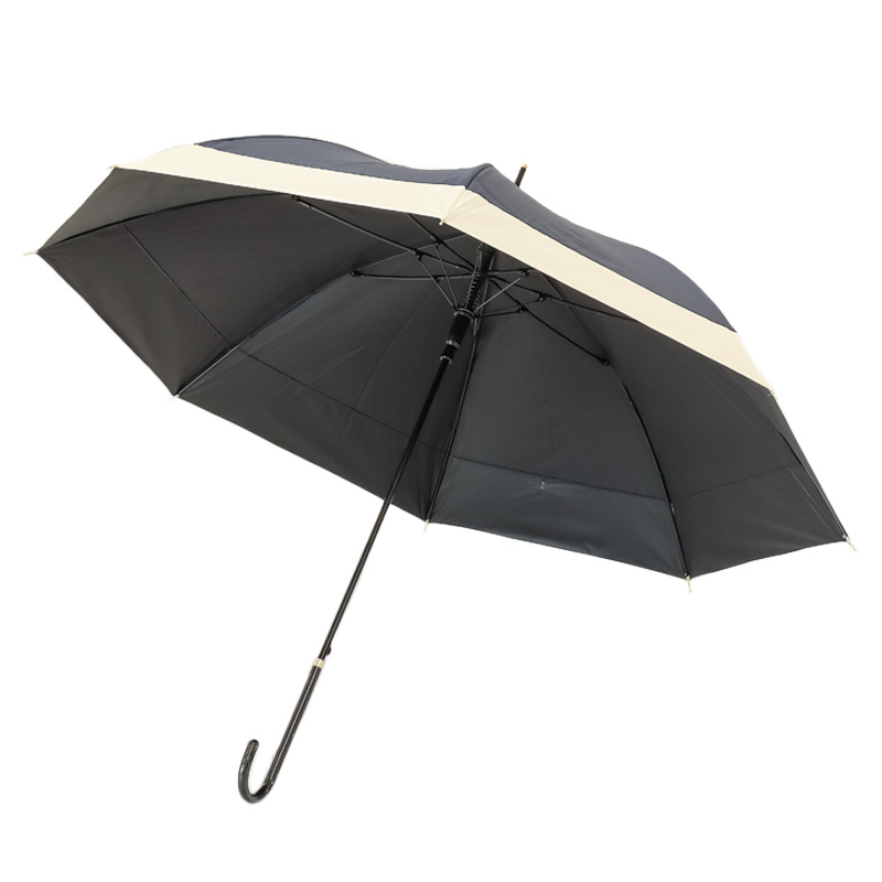 晴雨兼用バイカラー長傘 58cm ネイビー