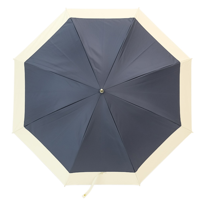 晴雨兼用バイカラー長傘 58cm ネイビー