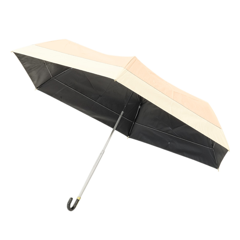 晴雨兼用バイカラー折傘 55cm ピンク
