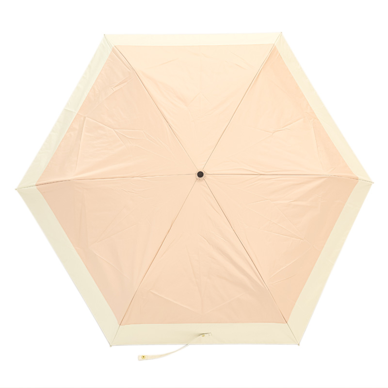 晴雨兼用バイカラー折傘 55cm ピンク