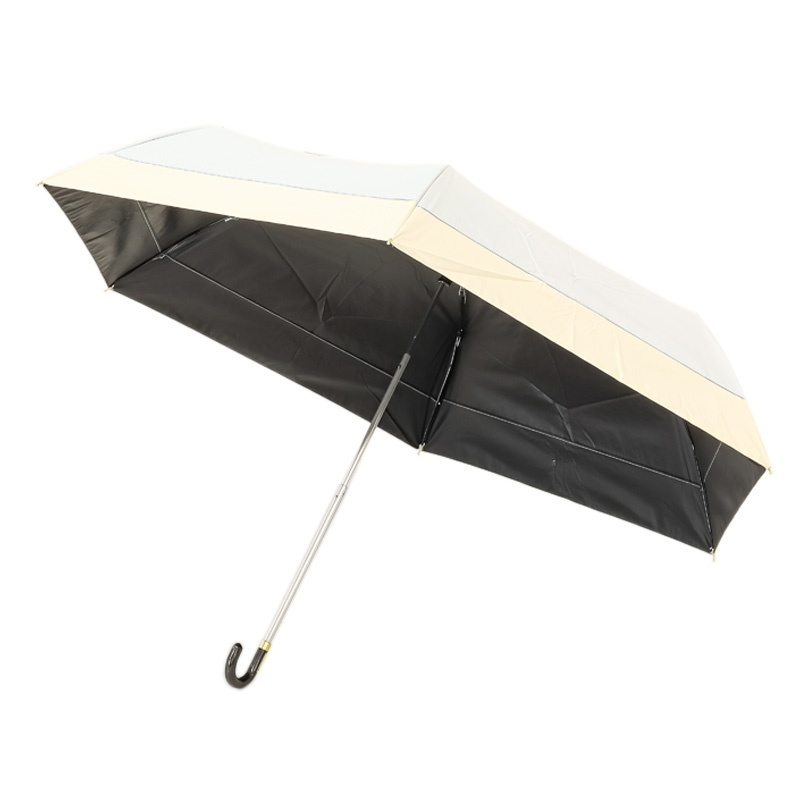 晴雨兼用バイカラー折傘 55cm サックス
