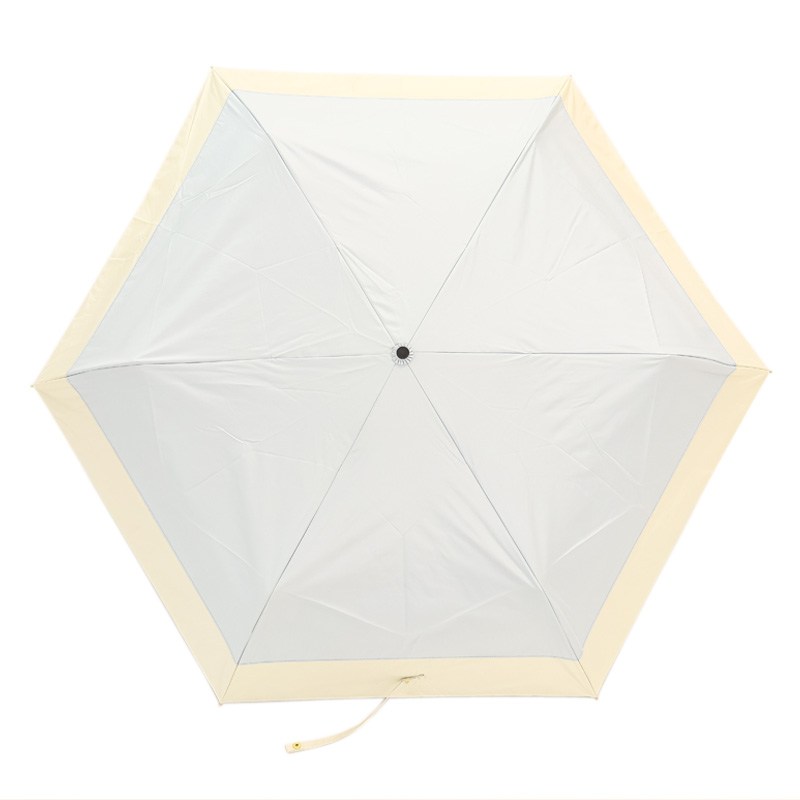晴雨兼用バイカラー折傘 55cm サックス