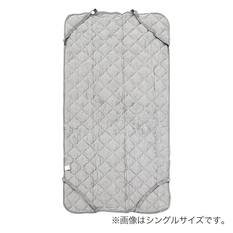 強冷感 もちふわ敷きパッド GY(グレー)シングル 100×200cm