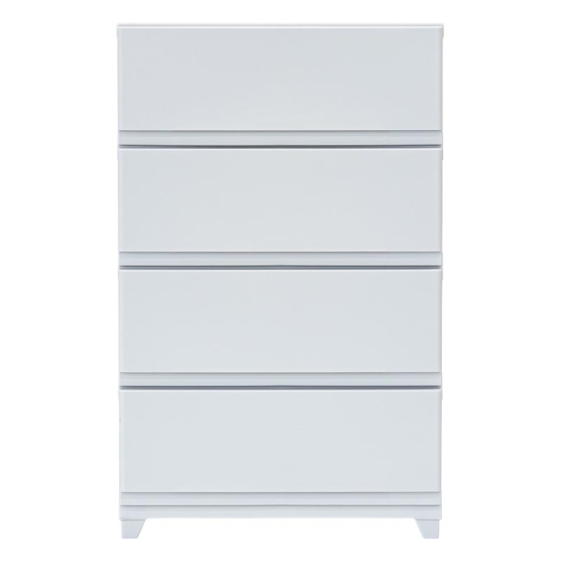 収納チェスト 4段ワイド ライトグレー 幅54×奥行41.5×高さ86.1cm