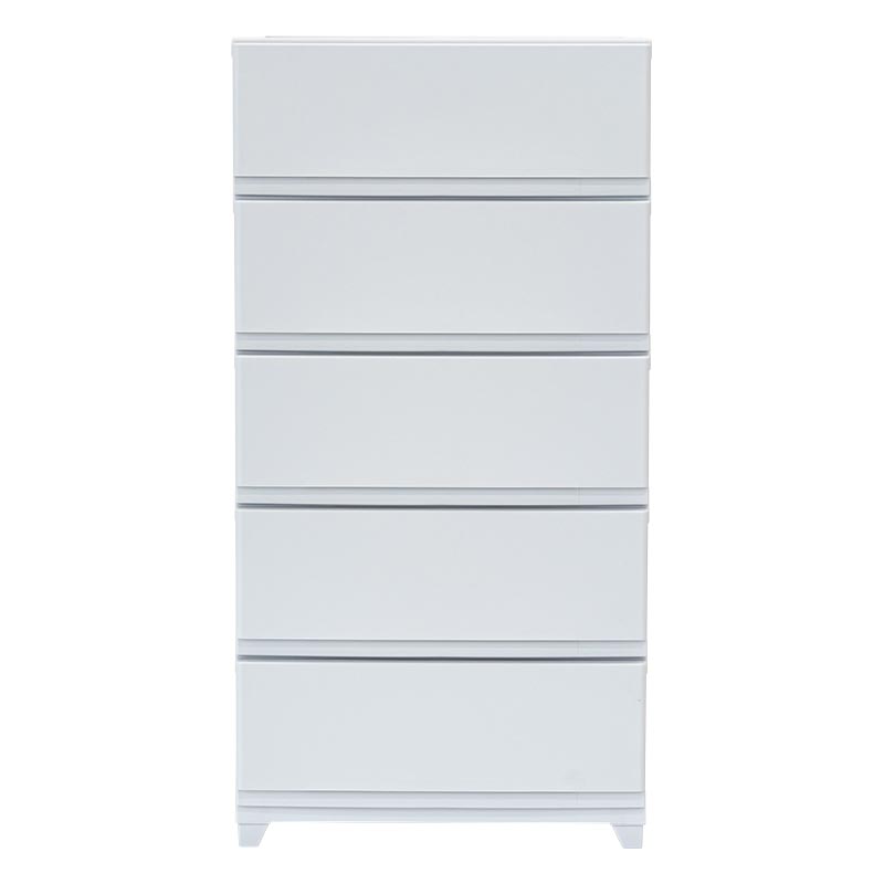 収納チェスト 5段ワイド ライトグレー 幅54×奥行41.5×高さ106.1cm