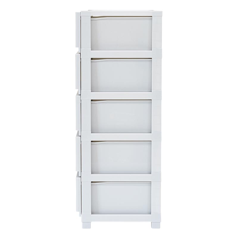収納チェスト 5段ワイド ライトグレー 幅54×奥行41.5×高さ106.1cm