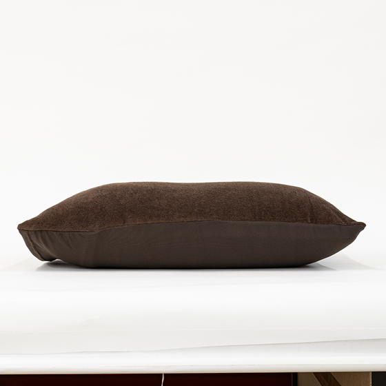 伸縮まくらカバー 綿パイル 大 40×60~50×70cm ブラウン