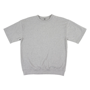 メンズ スウェットTシャツ 半袖 杢グレー