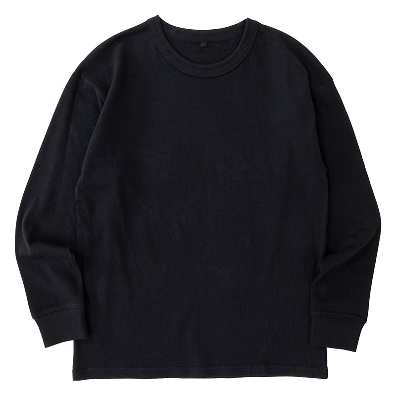 メンズ ヘビーウェイトTシャツ 長袖 ブラック