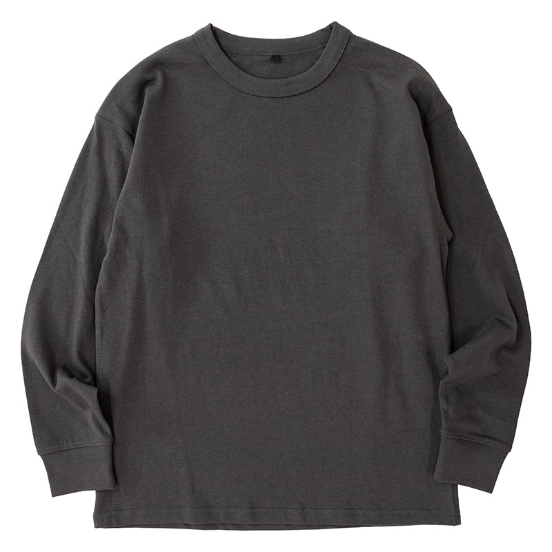 メンズ ヘビーウェイトTシャツ 長袖 チャコール