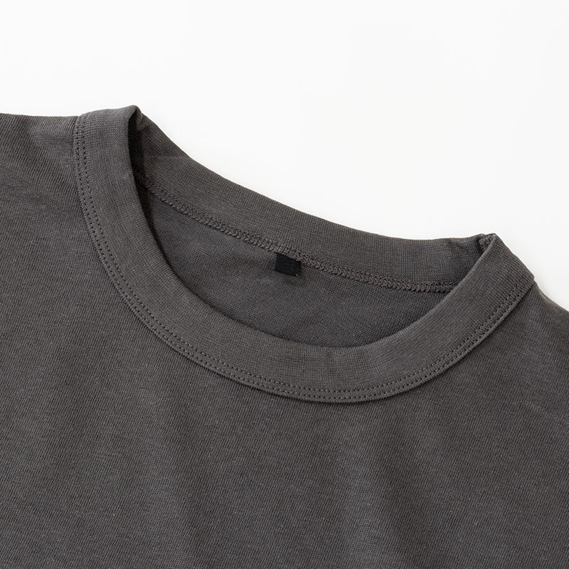 メンズ ヘビーウェイトTシャツ 長袖 チャコール