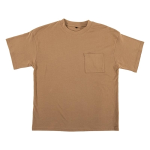 メンズ ポケット付きTシャツ 半袖 キャメル