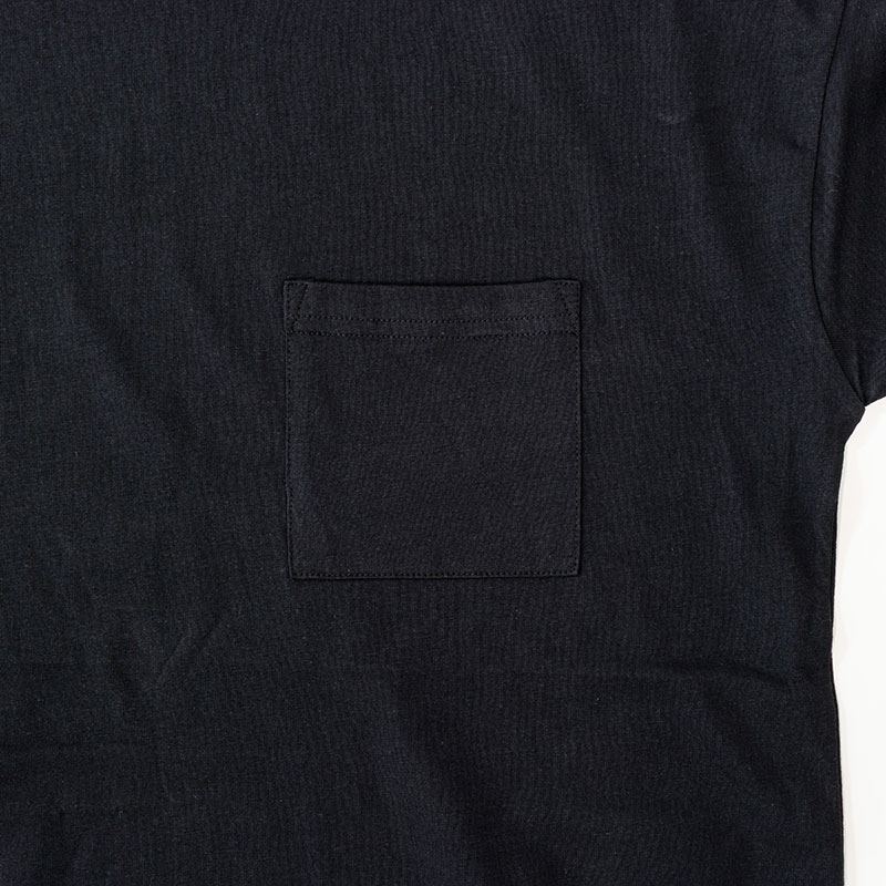 レディース ポケット付きTシャツ 半袖 ブラック