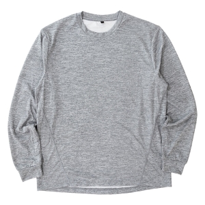 メンズ DRYメッシュTシャツ 長袖 杢グレー S