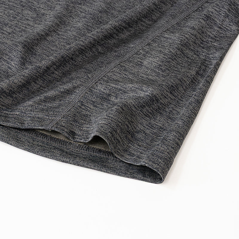 メンズ DRY メッシュTシャツ V首 杢チャコール