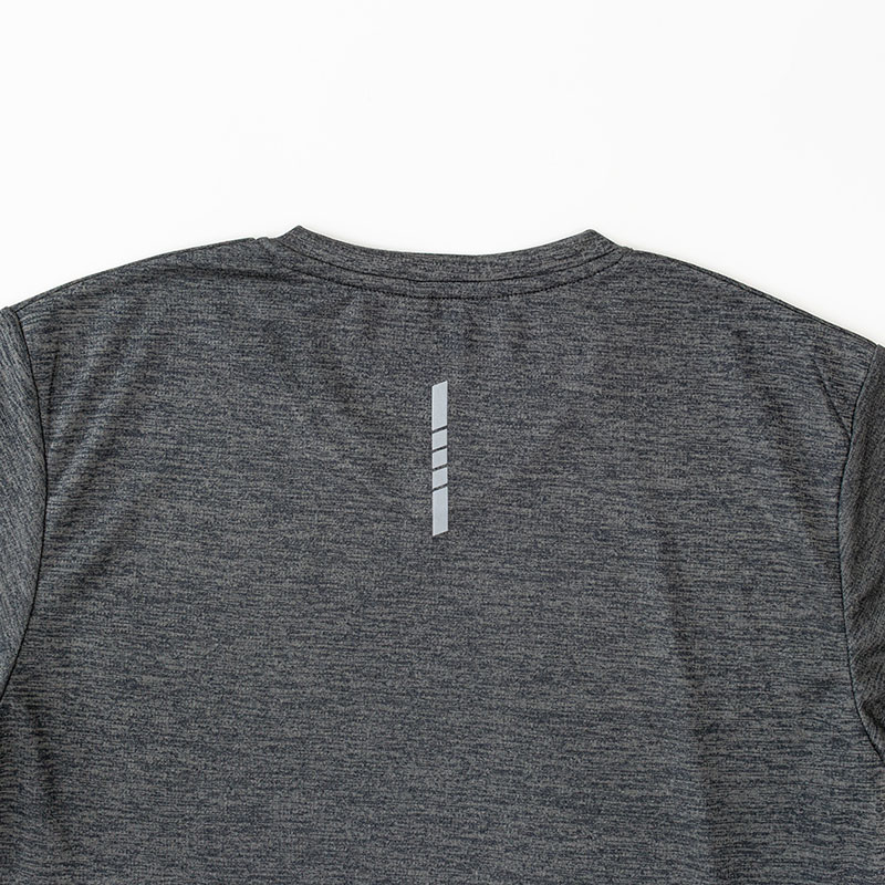 メンズ DRY メッシュTシャツ V首 杢チャコール