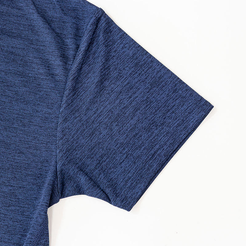 メンズ DRY メッシュTシャツ V首 杢ネイビー
