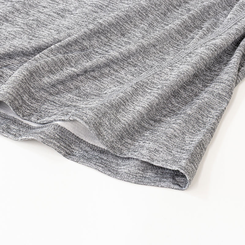 メンズ DRY メッシュTシャツ V首 杢グレー