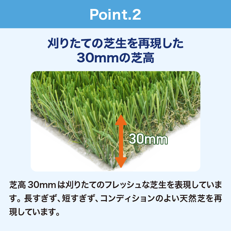 防草リアル人工芝 芝丈30mm 幅1m×長さ10m