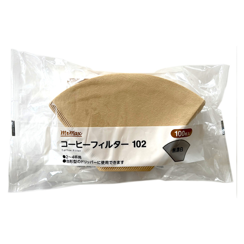 コーヒーフィルター102 無漂白 2～4杯用 100枚入