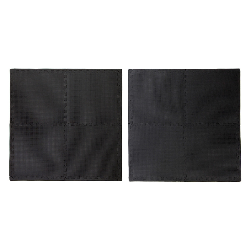 フチ付きジョイントマット 45×45cm 8枚組 ブラック