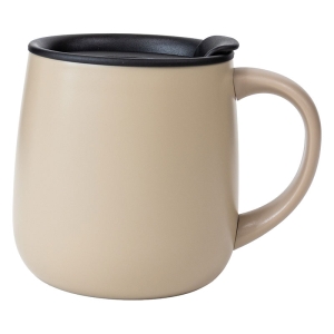 飲み物本来の風味が楽しめる セラミックコートマグカップ 280ml 保温・保冷 モカ