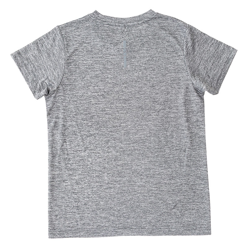 レディース DRY メッシュTシャツ 丸首 杢グレー 3L