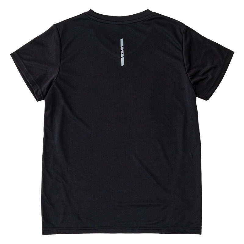 レディース DRYメッシュTシャツ V首 ブラック 3L